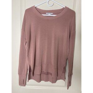 Athleta Coaster Luxe Sweatshirt Soft Pink Size S Cozy Pullover Athleisure